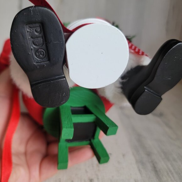 Clothtique possible dreams make it merry wreath ribbon Santa Xmas figure - Picture 7 of 7